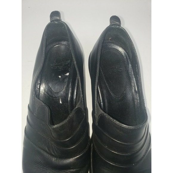 Dansko Clogs Women Size 7.5 8 38 Black Aubrey Leather Pleated‎ Leather - Picture 4 of 8
